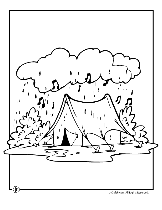 Plansa de colorat cu Camping 58 54